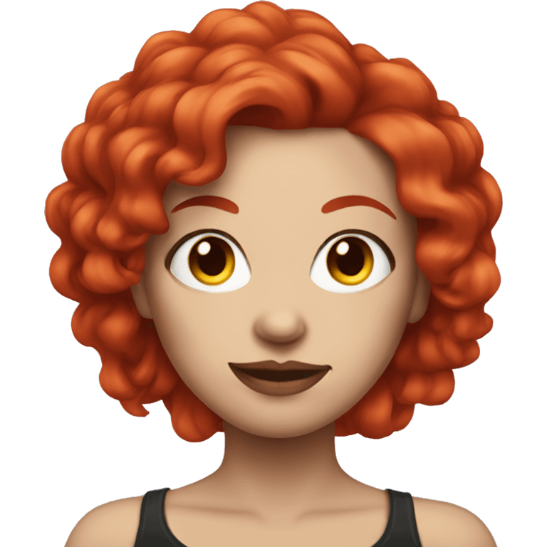 tattooed-woman with red hair and white skin emoji