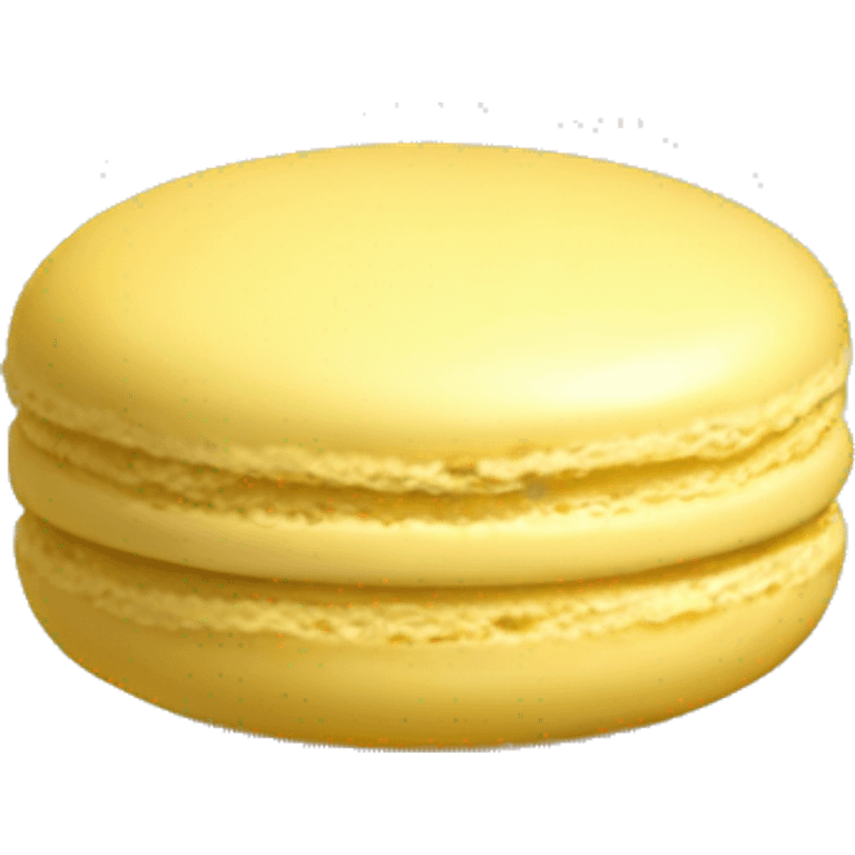 Realistic pastel yellow macaroon emoji