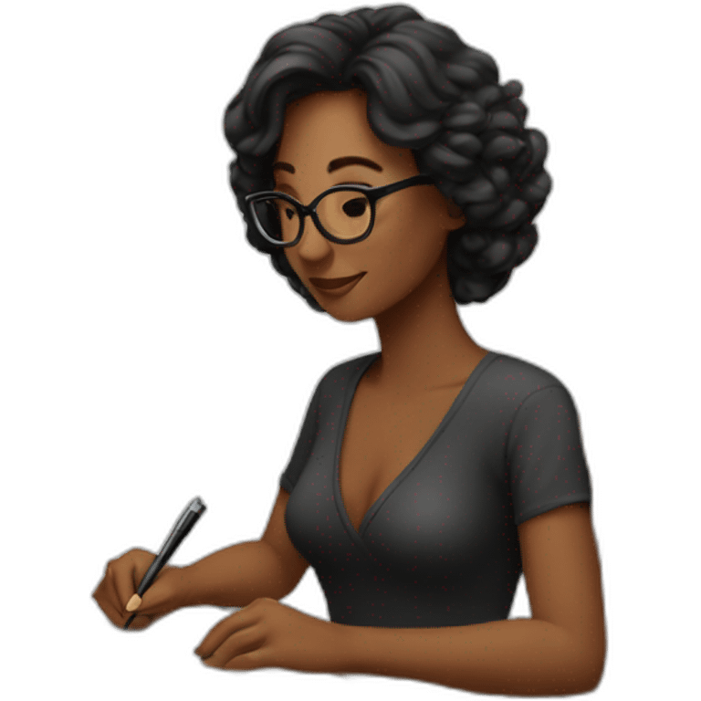 woman writer writing a book emoji