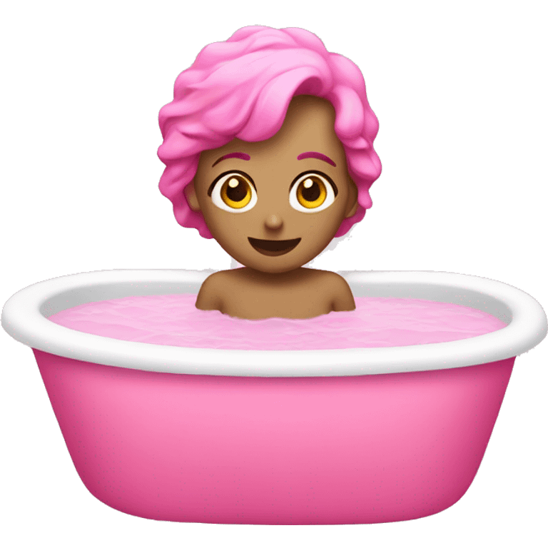 Pink bathing  emoji