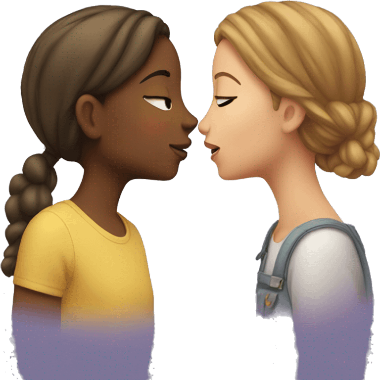 girl kissing girl emoji