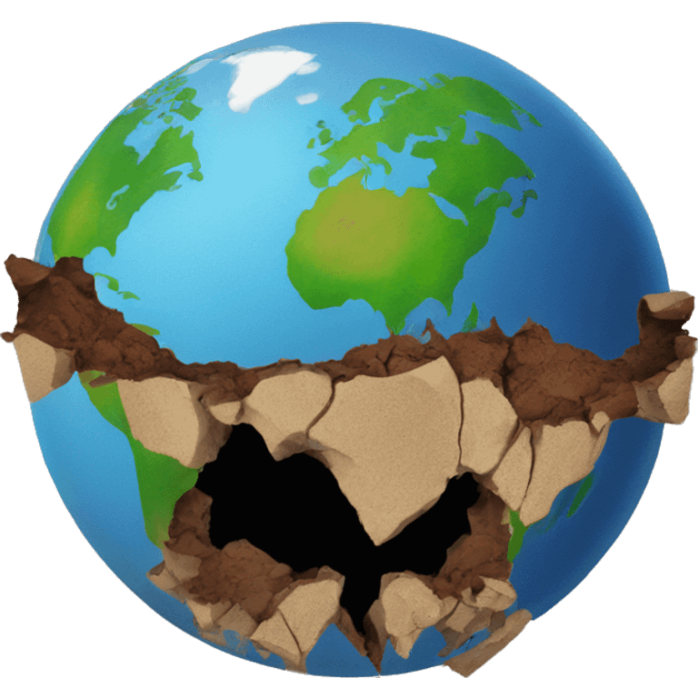 EARTH broken in two  emoji