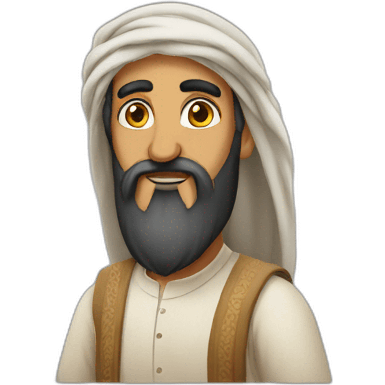 Arab man long beard emoji