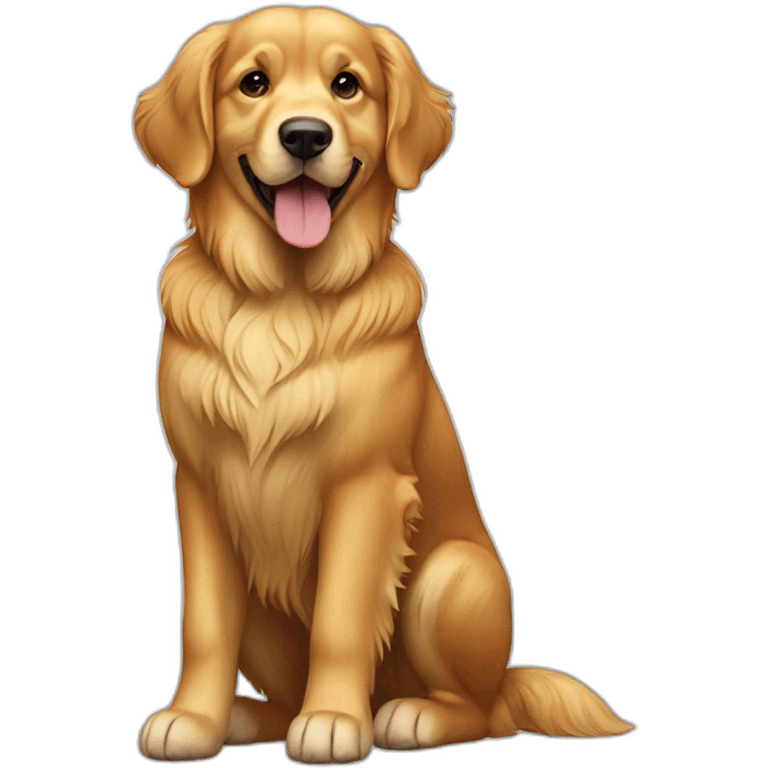 Dog golden retriever full-height emoji