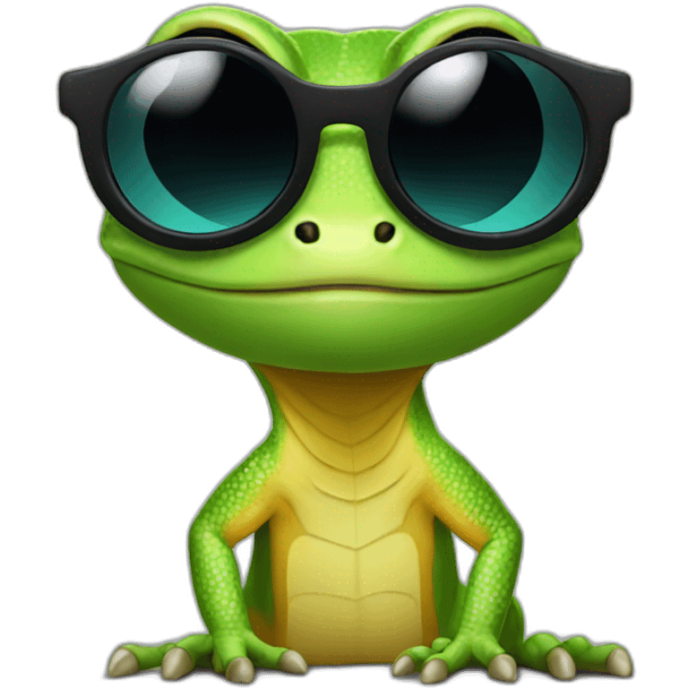 sunglasses gecko emoji