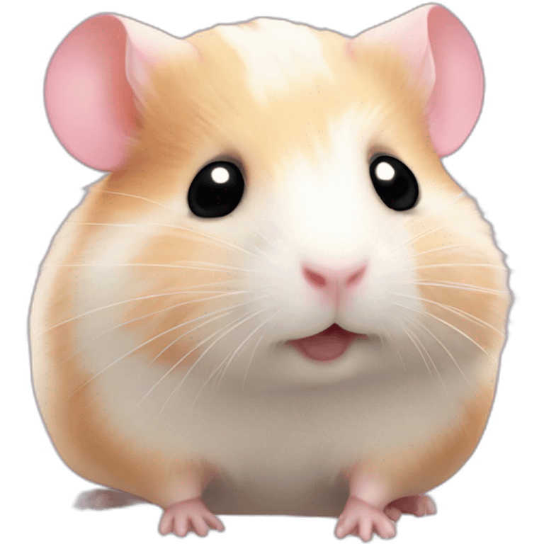 Hamster mignon rose clair emoji