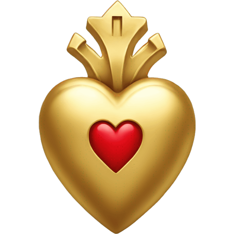 gold sacred heart emoji