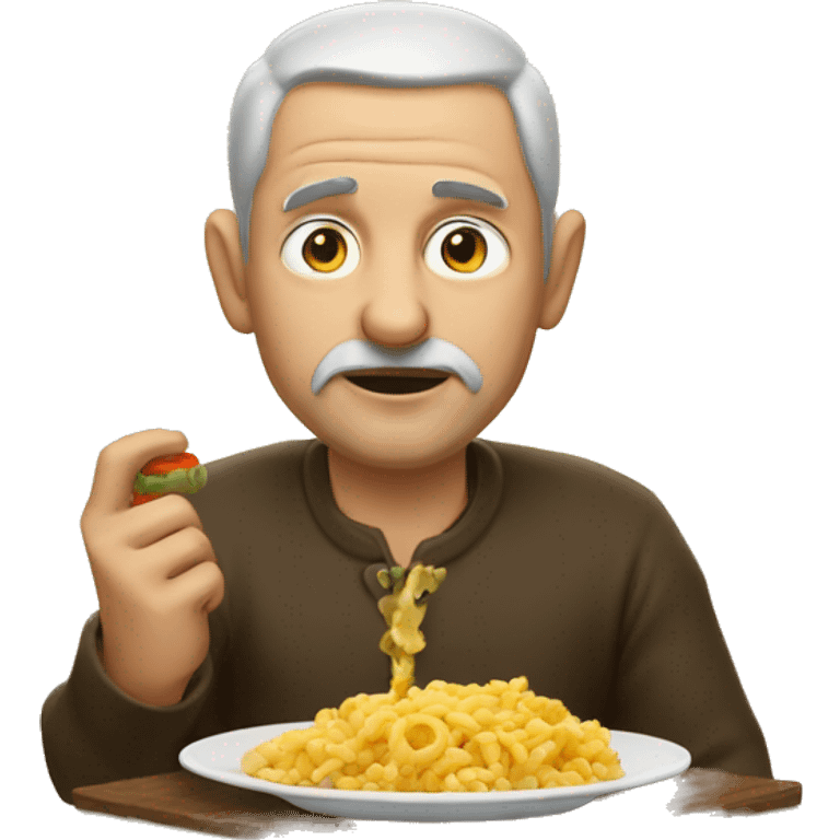 man eating koleslaw emoji