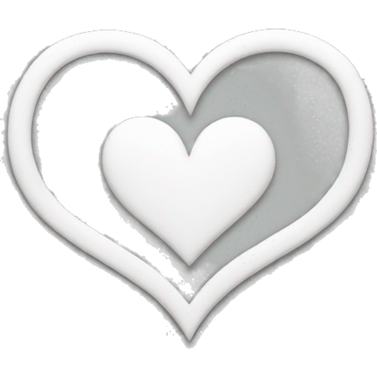 White heart outline emoji