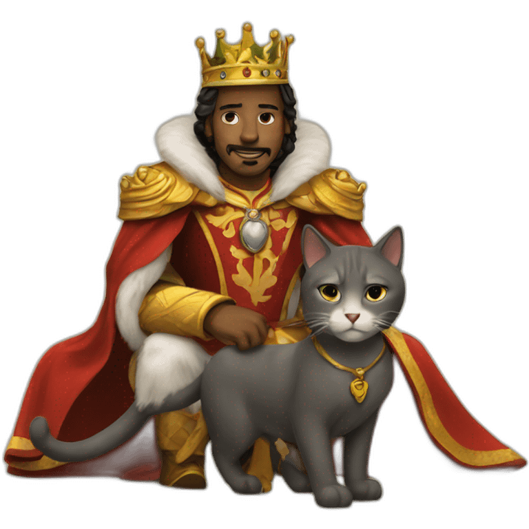 King with a cat emoji