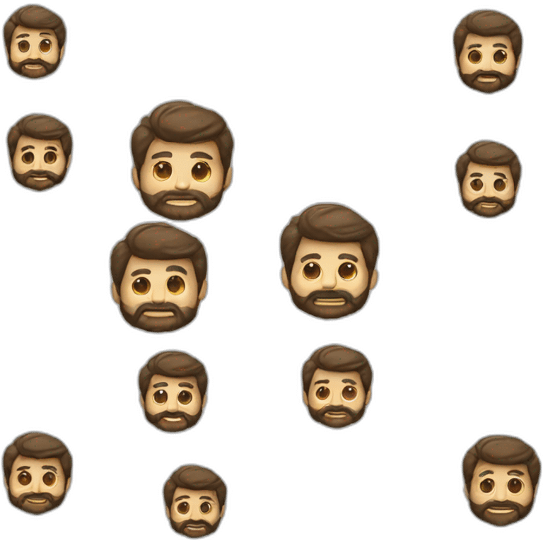 hombre con barba blanca y peinadohacia atrás emoji