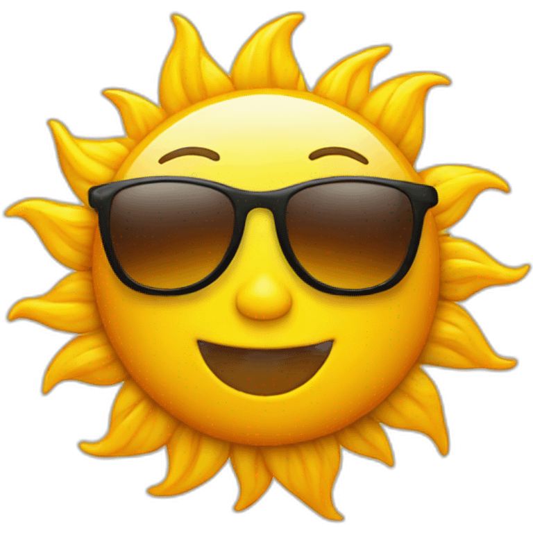 Sun with sunglasses emoji