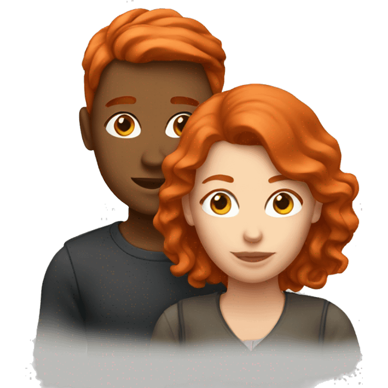 Red hair women couple emoji