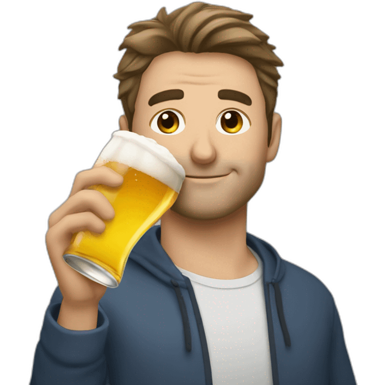 Antoine dupont drinking a beer emoji