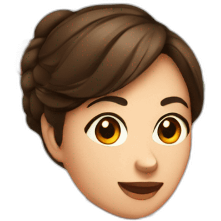 Femme brune foncé avec une cicatrice rouge sur la pommete gauche emoji