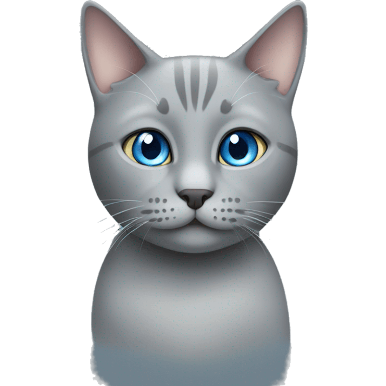 blue eyes grey cat and toilet  emoji