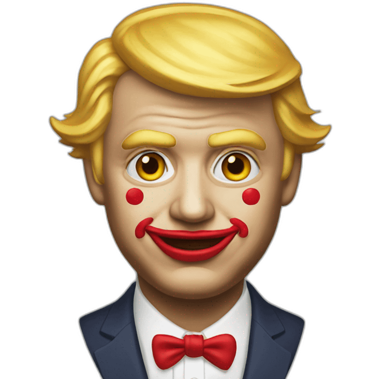 donald trump in clown makeup emoji