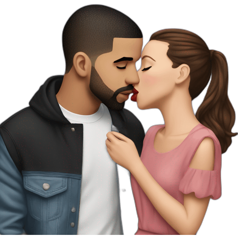 drake kissing Millie Bobby Brown emoji