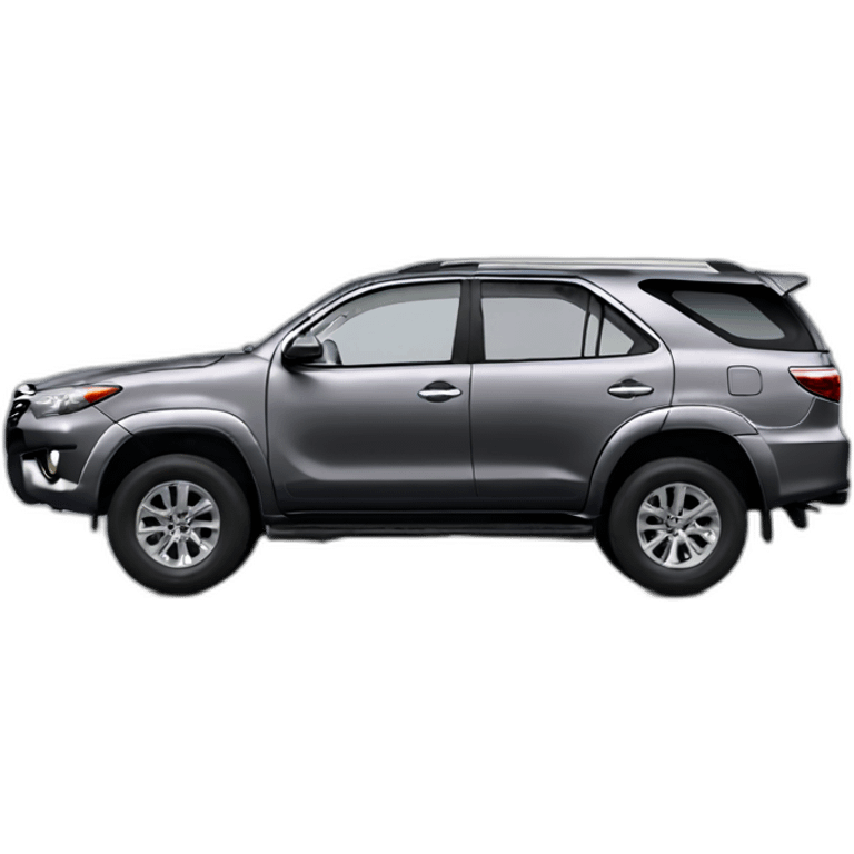 Car model Toyota fortuner 2012 Grey full body emoji