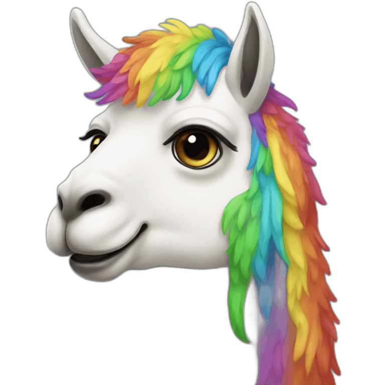 Rainbow llama emoji