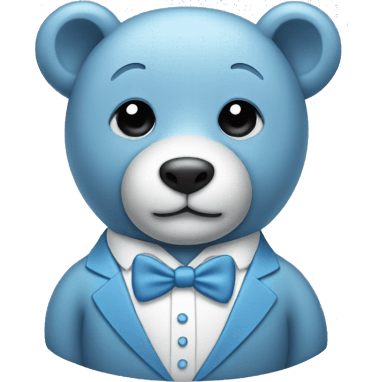 Light blue teddy bear wearing a tuxedo  emoji