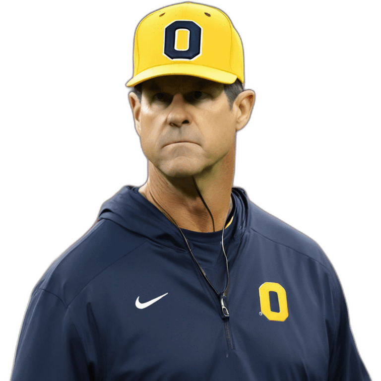 jim harbaugh looking at ohio state play calls emoji