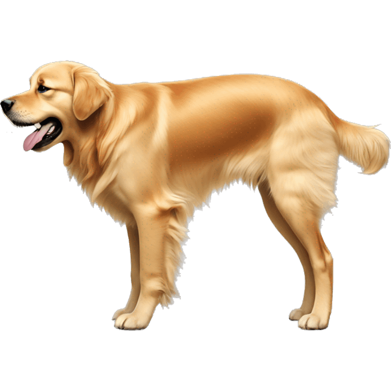 Golden retriever shaking butt emoji