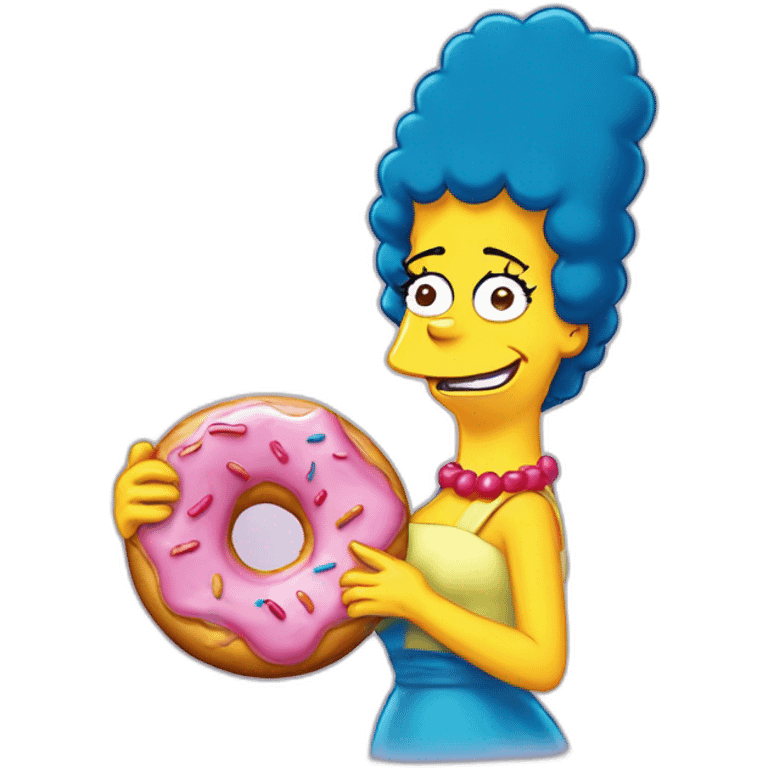 marge simpson with donut emoji