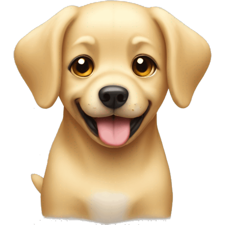 Blonde dog cute emoji