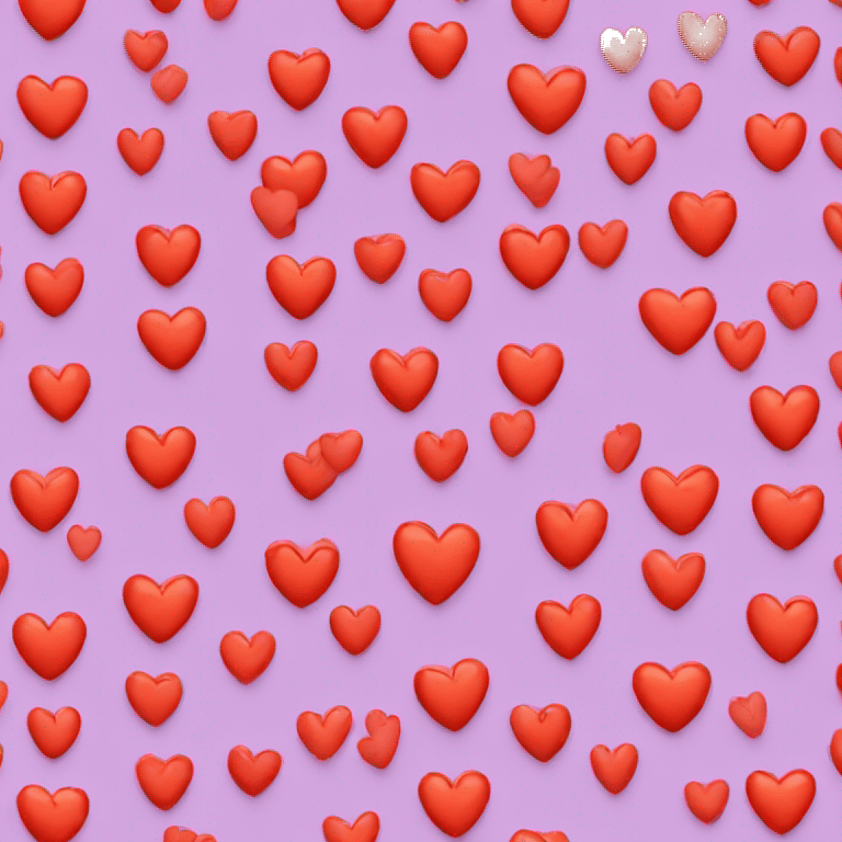 Mini corazones formando corazon emoji