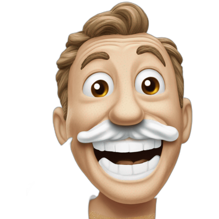 Chuckle Brothers toothpaste advert covered in paste paste everywhere emoji