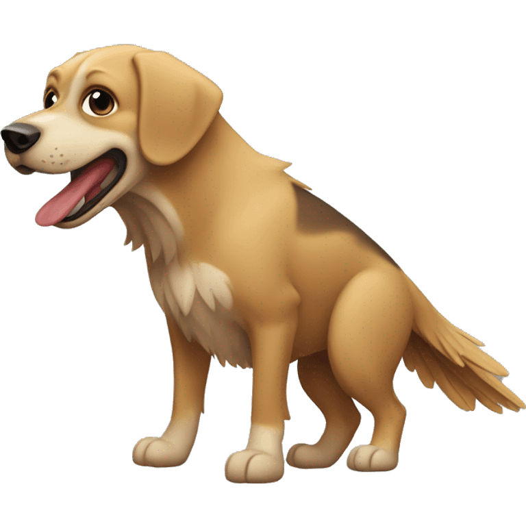 perro cazando un aguila emoji