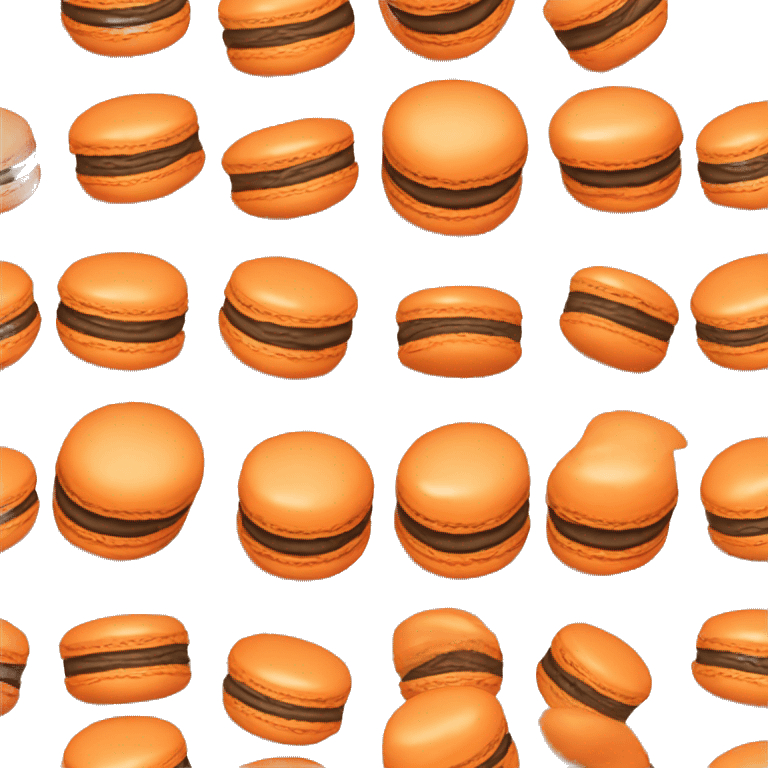 Realistic orange macaroon emoji