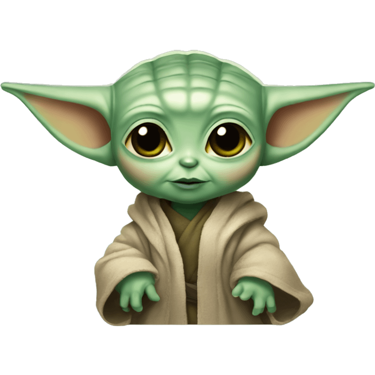 Baby yoda girl emoji