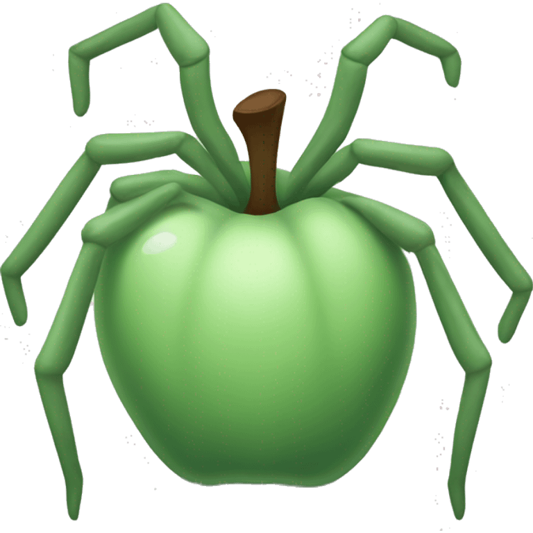 sage green spider apple emoji emoji