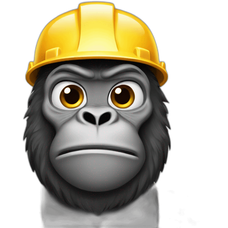 serious gorilla builder emoji