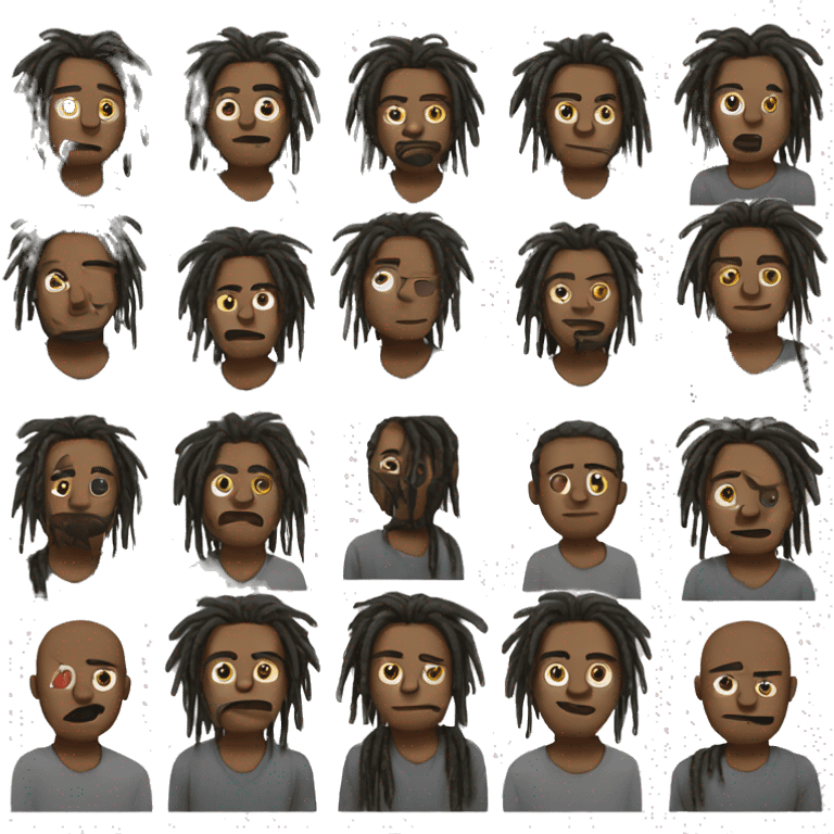 GUY WITH dreads with COMPUTER emoji