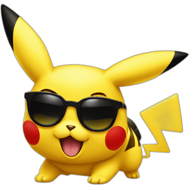 pikachu with sunglasses emoji