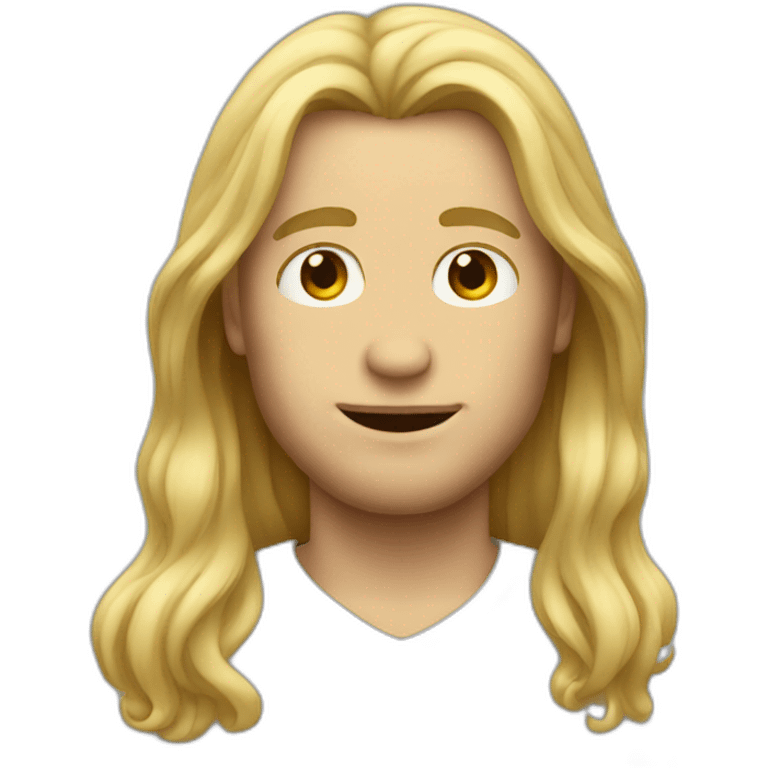 Blonde long haired man emoji