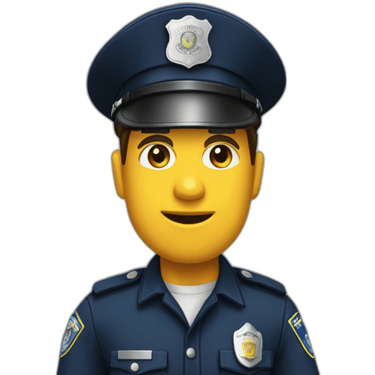 Policía calvo emoji