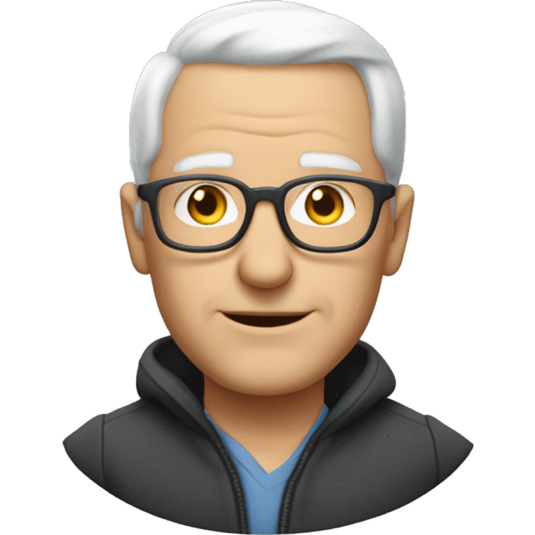 Ján Čarnogurský, bald man with gray hair and glasses emoji