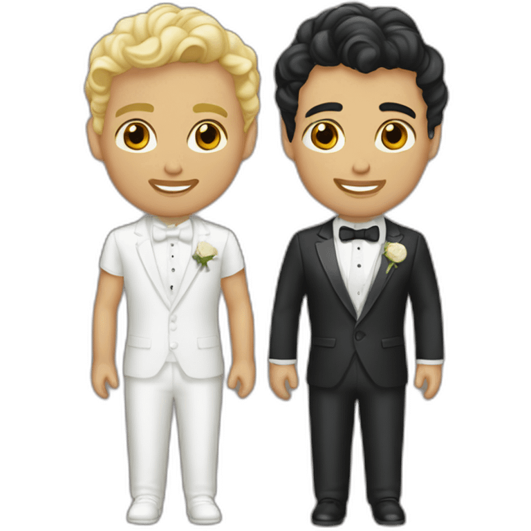 gay grooms light skinned latino and white emoji