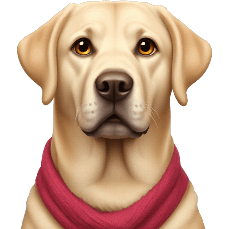 Labrador in New Year's clothes emoji