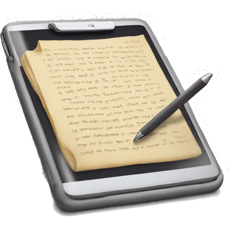 Writing on iPad  emoji