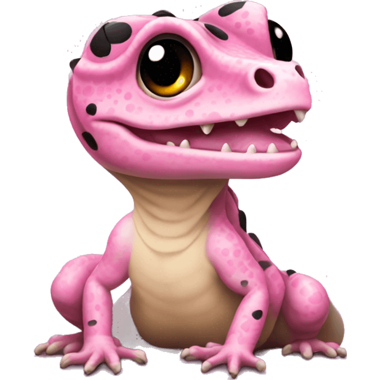 Pinky lizzard with black spots emoji