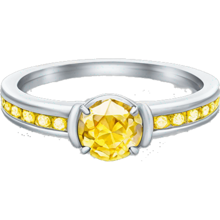 White ring with yellow diamond emoji