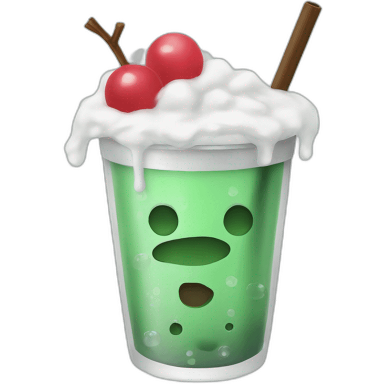 drink boba in winter emoji