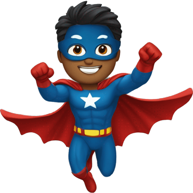 superhero flying emoji