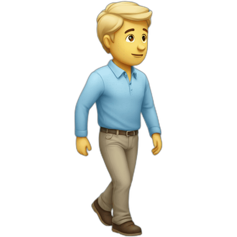 man-light-blue-shirt-wandering emoji