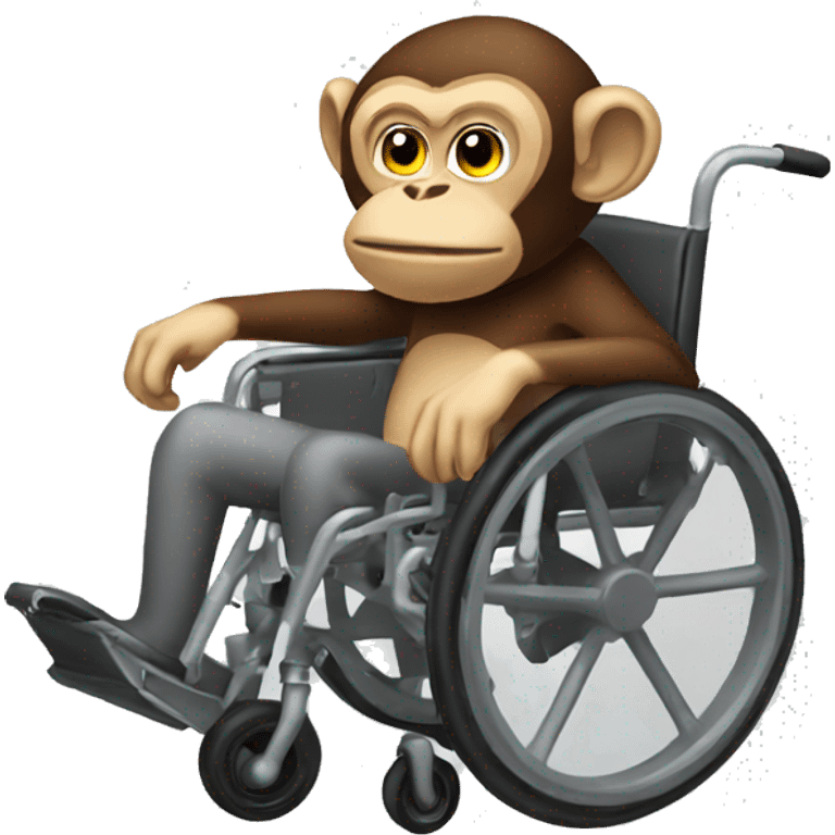 Monkey wheelchair emoji